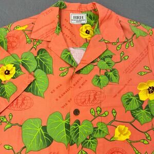 His Royal Highness Hawaiian Shirt Medium Pink Floral Pediatrics Hibiscus 80s HRH